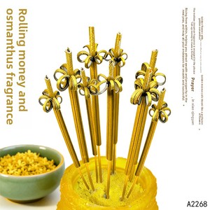 Encens Bouddha FUYUN en bois de santal parfumé aux fleurs d'osmanthus chinois, parfum de prospérité, pour intérieur toute saison, modèle A2268 - Product Image 1