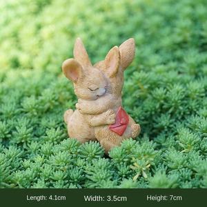 Mori Bunny reçine süsler sevimli tavşan tasarım masaüstü balkon açık all-sezon kullanımı için Pastoral tarzı ev dekorasyon - Product Image 4