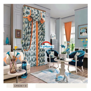 Sang Trọng Arabic Rèm Cho Phòng Khách Tùy Chỉnh Grey Vàng Grommet Màn Cửa Sổ - Product Image 2