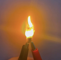 20 pièces LED à filament 3V à effet de flamme vacillante, pour décoration DIY, ampoule de lampe bougie, accessoires de diode, puce COB
