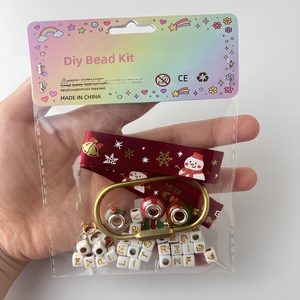 Llavero de recuerdo personalizado de Papá Noel navideño DIY con lazo y hebilla en forma de herradura, adorno para taza, colgante para coche - Product Image 2