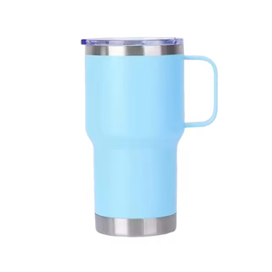 Vaso Térmico de Acero Inoxidable de Diseño Moderno con Asa y Pajita, 30oz, Aislamiento al Vacío, para Café y Camping - Product Image 5