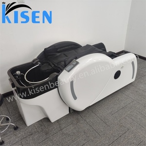 Kisen Lit de lavage de cheveux de luxe électrique automatique avec hydrothérapie capillaire, fonction massage et cuve à vapeur - Product Image 3