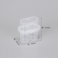 Boîtes en plastique PET transparentes rectangulaires jetables de 3 ml à 20 ml, lot de 10, personnalisables avec logo imprimé en 3D pour la vente en gros