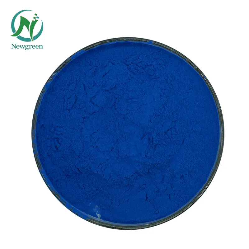Màu xanh Spirulina bột phycocyanin E18 newgreen cung cấp thực phẩm màu Spirulina phycocyanin bột