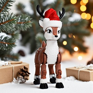 Vashine Figurine d'action 3D en PLA imprimée en 3D, motif Élan de Noël, Jouet de collection, Décoration, Boîte mystère - Product Image 4