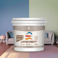 Peinture murale au latex à base d'acrylique, couleurs chaudes, pour la décoration intérieure et extérieure de la maison, à appliquer au pinceau