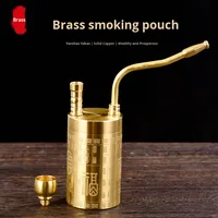 Tuyau d'eau et pot en cuivre pur filtre à double usage en laiton sac de tasse de filtre à main sec filtre de tuyau de gourde en métal pour hommes à quatre usages