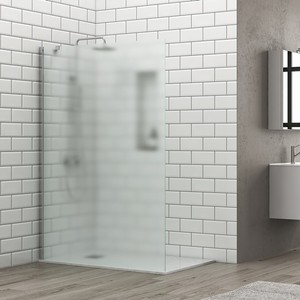 Kamalu KS2800CS cabina doccia senza telaio 90cm vassoio rettangolare in vetro satinato con staffa diagonale per bagno - Product Image 2
