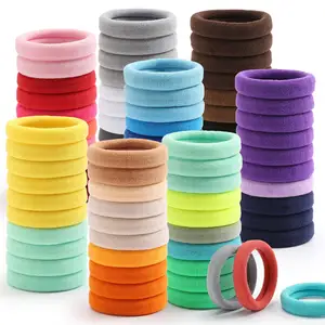 100 PCS/Bag Excellent Quality Elastic Hair Band No Slip Grip Strong No Damage Ponytail Holder For Girl Colorful Hair Tie