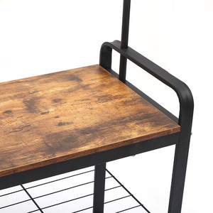 <span class=keywords><strong>Porte</strong></span>-<span class=keywords><strong>manteau</strong></span> moderne multifonctionnel en bois à plusieurs niveaux Cintre d'<span class=keywords><strong>entrée</strong></span> et de couloir avec rangement pour chaussures pour chambre à coucher et meubles de maison - Product Image 4