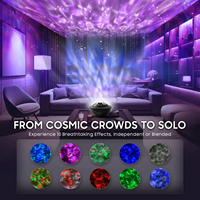 Projecteur Audio LED Veilleuse Connectée Ciel Étoilé Motif Aquatique Lampe de Plafond pour Chambre à Coucher avec Télécommande, Idéal Anniversaire