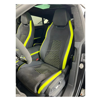 Housse de siège de voiture complète en cuir Alcantara rouge et noir sur mesure pour Lamborghini Urus 2018-2026