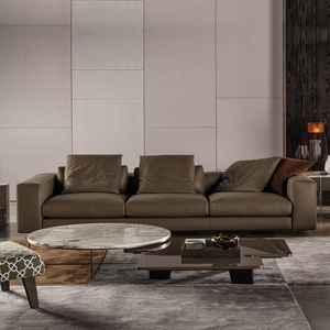 Fabricant de meubles sur mesure à Dongguan, Chine, livraison directe, MOQ 1, canapé sectionnel moderne haut de gamme en cuir nubuck véritable - Product Image 5