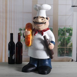 Figura de Resina Personalizada de <span class=keywords><strong>Chef</strong></span> de Panaderí<span class=keywords><strong>a</strong></span>, Estatua de Panadero Gordo de Gran Tamaño de 23 Pulgadas - Product Image 2