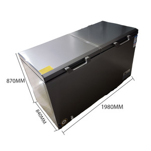 1.98m hiệu suất cao 664l Tủ đông năng lượng mặt trời ngang hiển thị ngực tủ lạnh nhiệt độ đơn bán hàng tốt - Product Image 2