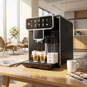 <b>Fully</b> <b>Automatic</b> <b>Coffee</b> <b>Machine</b> Digital Touch Screen 19 Bar Pressure With Milk Tank Self-Cleaning Household Use - Product Image 1