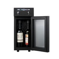 Refroidisseur de vin électrique 2 bouteilles en acier inoxydable avec compresseur OEM réfrigérateur intégré pour le stockage du vin