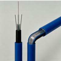Câble à fibre optique pour mines souterraines, câble blindé ignifuge à gaine bleue pour environnements miniers difficiles