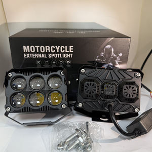 Faro Universal para Motocicleta, Mini Faro LED para Auto, 72W, 3 <span class=keywords><strong>Ojos</strong></span>, Blanco + Amarillo, Luz de Conducción, <span class=keywords><strong>Ojos</strong></span> de <span class=keywords><strong>Demonio</strong></span> - Product Image 3