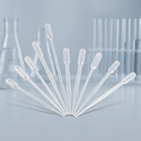 Pipettes jetables 3 ml en plastique, compte-gouttes de transfert, pipettes Pasteur en PP