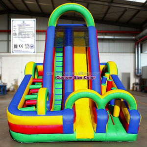 Thương mại ngoài trời Inflatable lâu đài <span class=keywords><strong>bouncy</strong></span> với trượt trò chơi thể thao cho trẻ em Inflatable khóa học trở ngại Bounce House trượt Combo - Product Image 1
