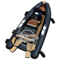 Yacht de luxe de 19 pieds, coque semi-rigide en aluminium, bateau pneumatique Rib580, bateau de patrouille à vendre