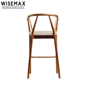 WISEMAX-Silla moderna de madera maciza para Bar, <span class=keywords><strong>taburete</strong></span> para hotel <span class=keywords><strong>y</strong></span> restaurante, silla <span class=keywords><strong>alta</strong></span> para <span class=keywords><strong>mesa</strong></span> de bar - Product Image 3