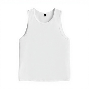 เสื้อกล้ามชายสีเทาแบบรักษ์โลก คอโอ ปักลายตัวอักษรด้านหน้า สไตล์ลำลอง - Product Image 2