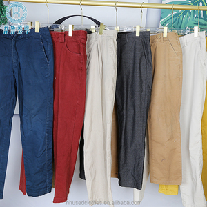Pantalones casuales de verano para hombre usados de fábrica, al por mayor, en fardos, limpios, de segunda mano, chinos de poliéster/algodón, tallas mixtas HHRT A16 - Product Image 2