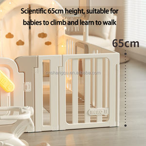 VSUCH Parc complet clôturé pour bébé Mini cour de jeu pliante avec basketball à <span class=keywords><strong>bascule</strong></span> Maison rebondie Terrain de jeu pour enfants Intérieur Maison - Product Image 5