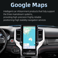 14.8 Car Play Android Car Media Player Layar Sentuh Radio Mobil Dengan Bluetooth Layar Sentuh Audio Navigasi GPS 19-23 Dodge Ram