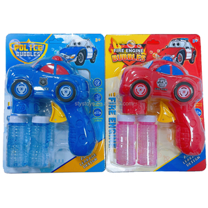 Phim hoạt hình xe cứu hỏa bong bóng Súng không có pin cần ma sát cháy động cơ xà phòng thổi bong bóng máy - Product Image 4