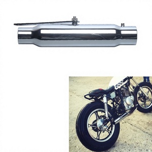 Tubo de Escape para Motocicleta Harley Davidson, Silenciador Recto de 25 mm, Pieza de Modificación Retro para Carreras - Product Image 4