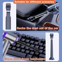 Aspirateur de voiture ABS, aspirateur électrique sec avec souffleur d'air comprimé et outil de lavage de voiture, portable sans fil