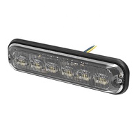Fendo 10-30V 12-LED 24W LED-Stroboskoplicht Superhelle Arbeitsleuchten IP69K Wasserdicht Bernsteinfarbene Stroboskopleiste 19 Verschiedene Blinkmodi