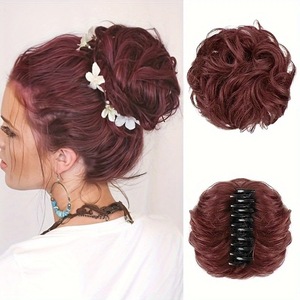 <span class=keywords><strong>Chignon</strong></span> synthétique désordonné et volumineux avec pince à cheveux, en fibre haute température, pour femmes, usage quotidien, <span class=keywords><strong>mariage</strong></span> et fête - Product Image 2