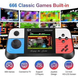 Consola de Juegos Portátil G9 con 666 Juegos Clásicos, Regalo de Navidad y Cumpleaños, Compatible con Conexión a TV y Dos Controles - Product Image 1