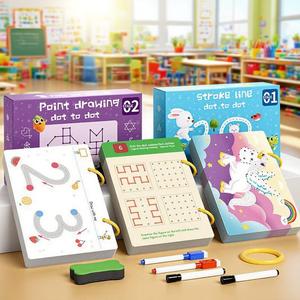 Libro de Práctica de Escritura para Niños Pequeños Y.S.R, Control de la Escritura a Mano, Números, Alfabeto, Papel Reutilizable, Libro de Imágenes - Product Image 4