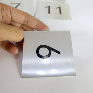 Thép không gỉ cửa số kim loại nhà Hiện Đại Số sơn signage Sliver dấu hiệu tấm Tường tên nơi kim loại - Product Image 6