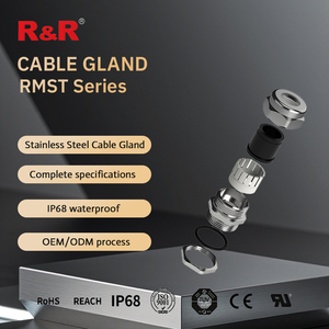 R & R rmst Cáp thép không gỉ các tuyến không thấm nước IP68 nylon kín kết nối với PG M G NPT - Product Image 3