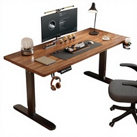 Bureau de travail réglable en hauteur en bois personnalisé avec rangement, idéal pour l'apprentissage et l'ordinateur, vente en gros pour fabricants et usage domestique