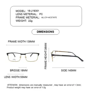 2024 TOP New Metal Men Women Acetate Eyeglasses High Quality Wholesale Optical Glasses Frame Custom Logo