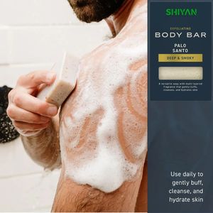 Jabón Corporal Exfoliante para Hombre, Aroma a Palo Santo, Fragancia Multicapa que Suaviza, Limpia e Hidrata la Piel - Product Image 3