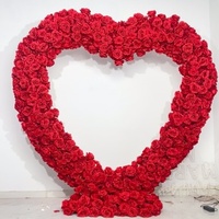 Arche de mariage en forme de cœur, arche de roses en forme de cœur, décoration de demande en mariage, fleurs en forme de cœur pour mariage