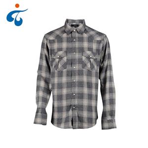 Commercio all'ingrosso OEM uomo personalizzato comodo Casual autunno Check camicia di flanella a quadri <span class=keywords><strong>rosso</strong></span> Plus Size cotone 100% per gli uomini - Product Image 2