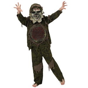 Disfraces de Halloween de Carnaval de Terror para Niños, Ropa de Viscera Horrible, Disfraz de Monstruo Zombi del Pantano con Máscara - Product Image 4