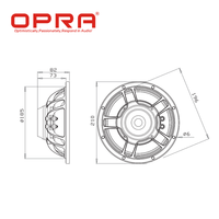 Haut-parleur de graves OPRA D8D210 8 pouces 8 ohms en néodyme, 200W AES, 400W max, bobine vocale de 2 pouces, 96dB, audio haute résolution