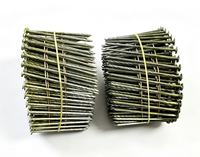 Clous en bobine de 15 degrés, 2,3 x 50, galvanisés, à tige lisse, pour charpente, enroulés sur fil