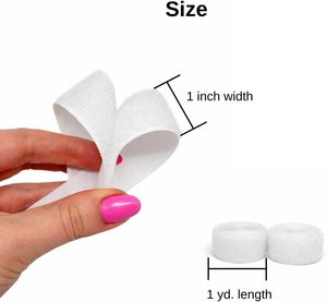 Cinta de Gancho y Bucle de Poliéster/Nylon Ecológica Blanca y Negra para Prendas y Calzado, Directo de Fábrica - Product Image 5